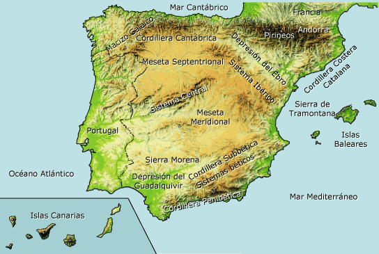 El Relieve De La Península Ibérica